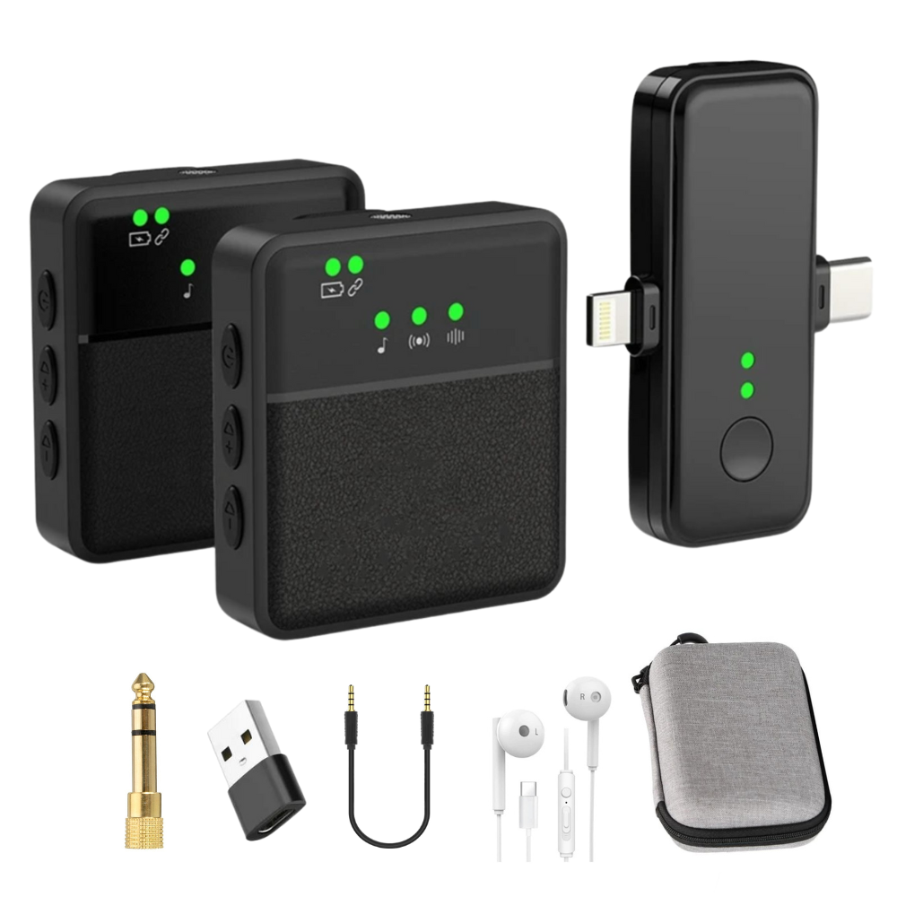 Wireless Bluetooth Lavalier Microphone – Clip-On Lapel Mic