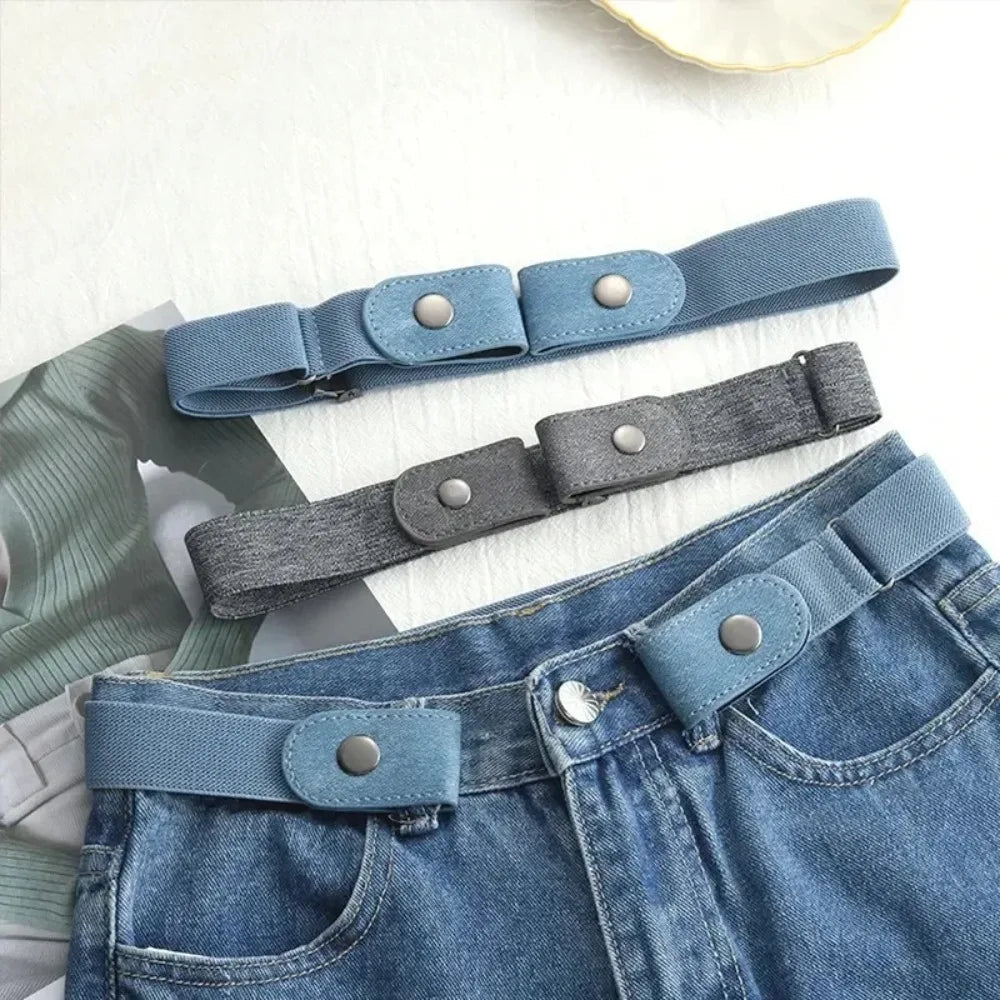 Invisible No-Buckle Belt – Adjustable Elastic Waist Belt