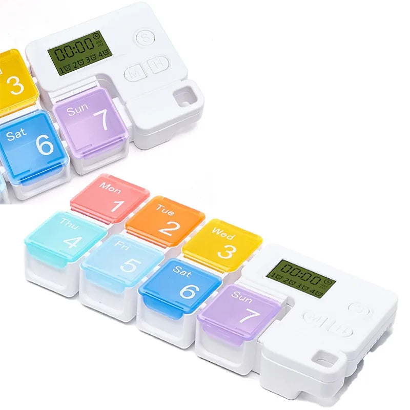 Smart Electronic Weekly Pill Organizer – Reminder Case