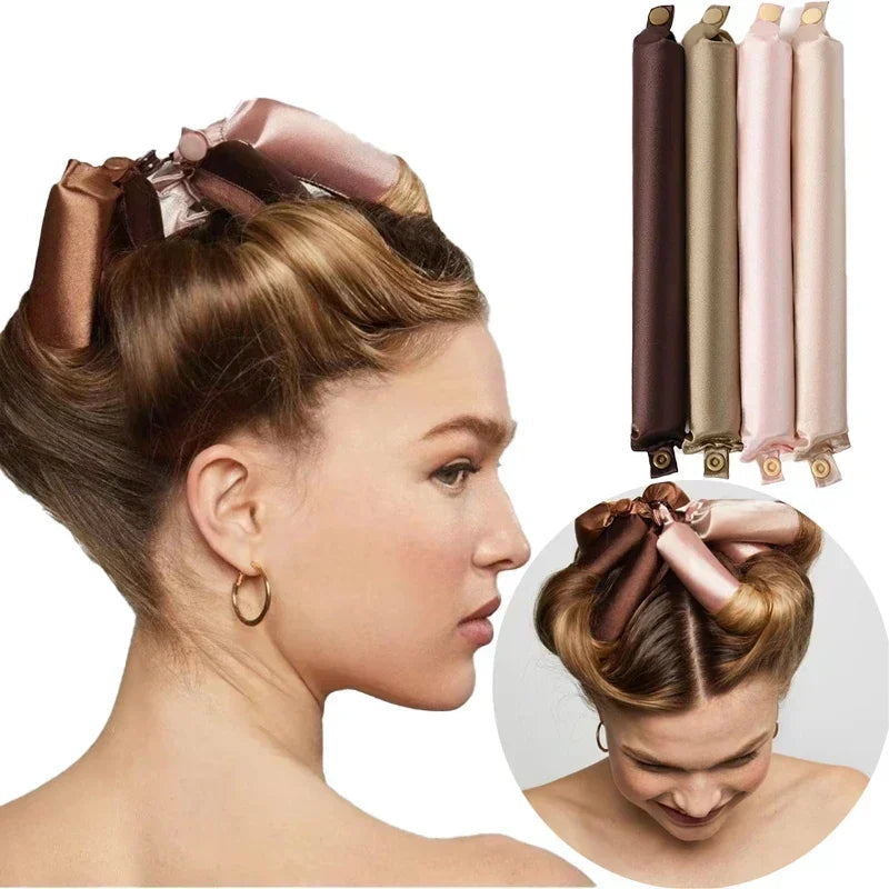 Satin Heatless Hair Curler – Overnight Curling Headband