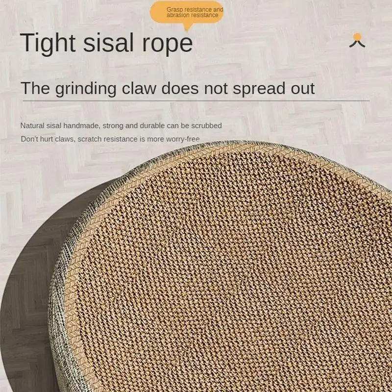 Oval Sisal Cat Scratcher Bed – 2-in-1 Lounge & Scratch Pad
