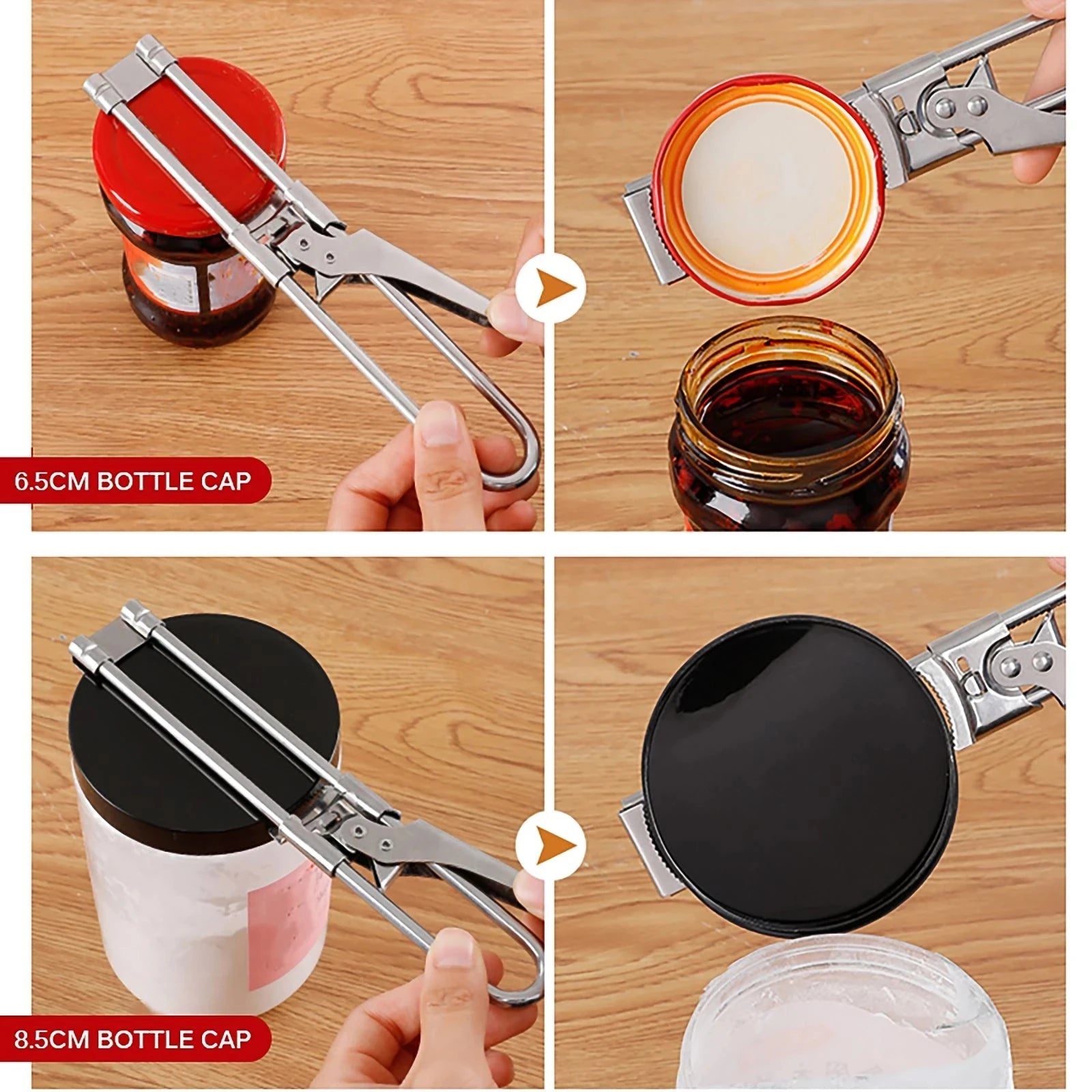 Adjustable Stainless Steel Jar Opener – Multi-Function Lid Gripper
