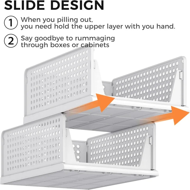 Stackable Drawer Organizer – Plastic Closet Storage Box