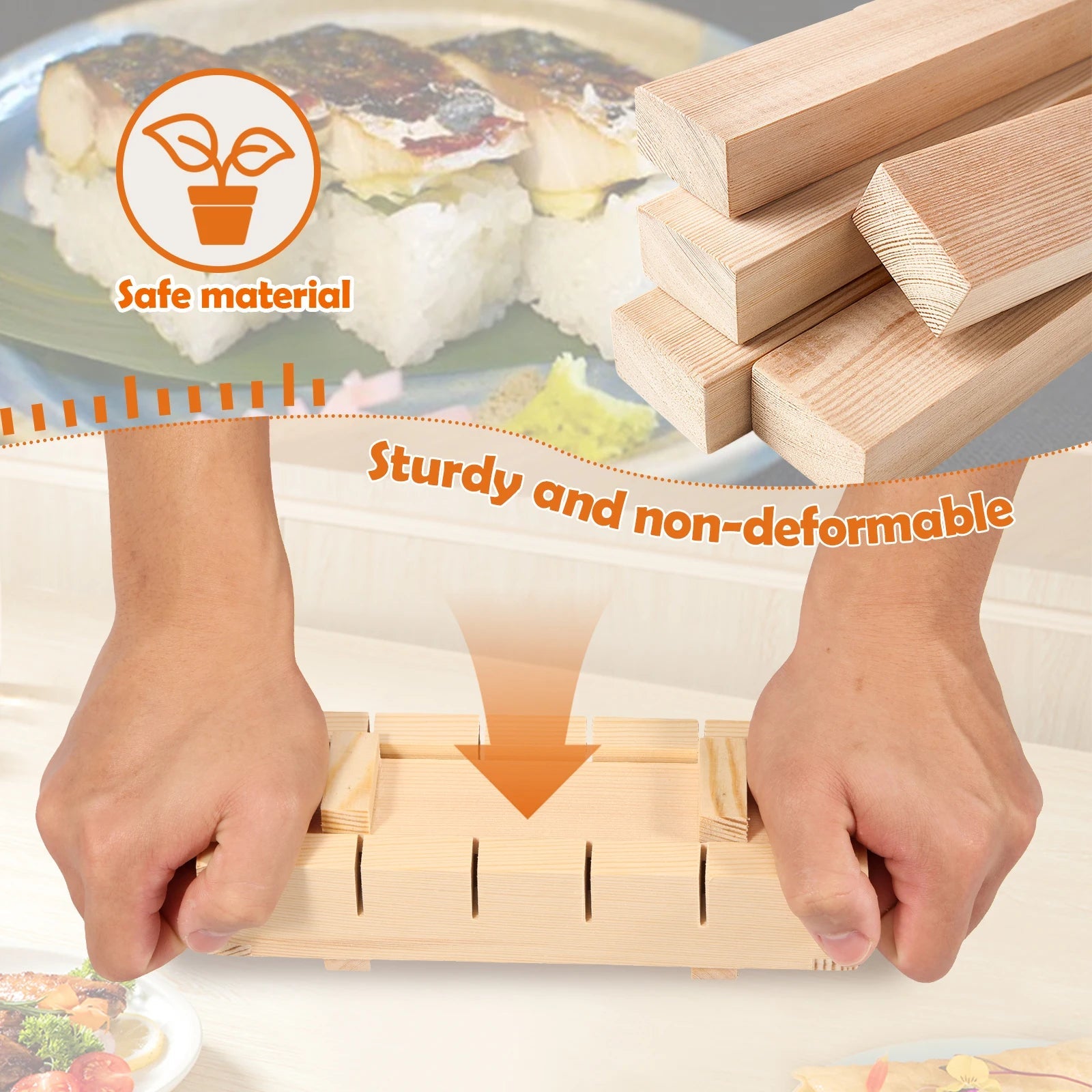 Wooden Sushi Maker – Handcrafted Rice Press Mold