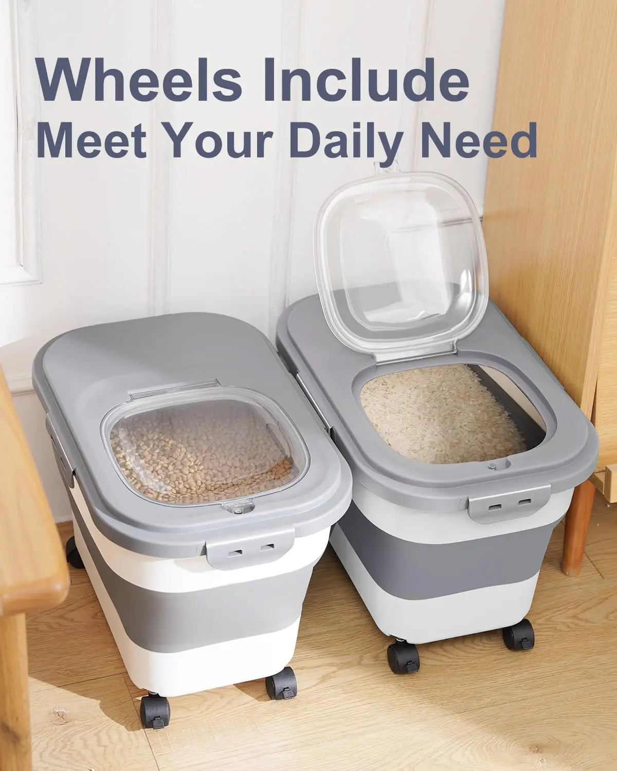 Foldable Food Storage Container – Large-Capacity Kitchen Bin