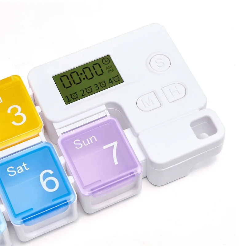 Smart Electronic Weekly Pill Organizer – Reminder Case