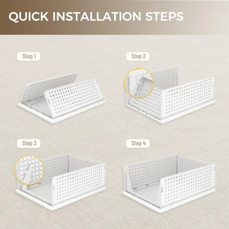 Stackable Drawer Organizer – Plastic Closet Storage Box