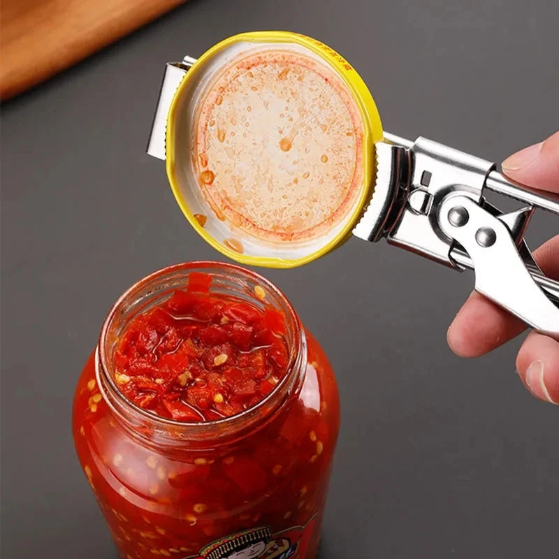 Adjustable Stainless Steel Jar Opener – Multi-Function Lid Gripper