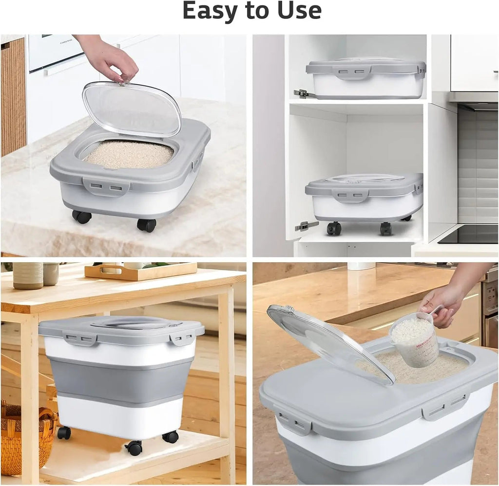 Foldable Food Storage Container – Large-Capacity Kitchen Bin
