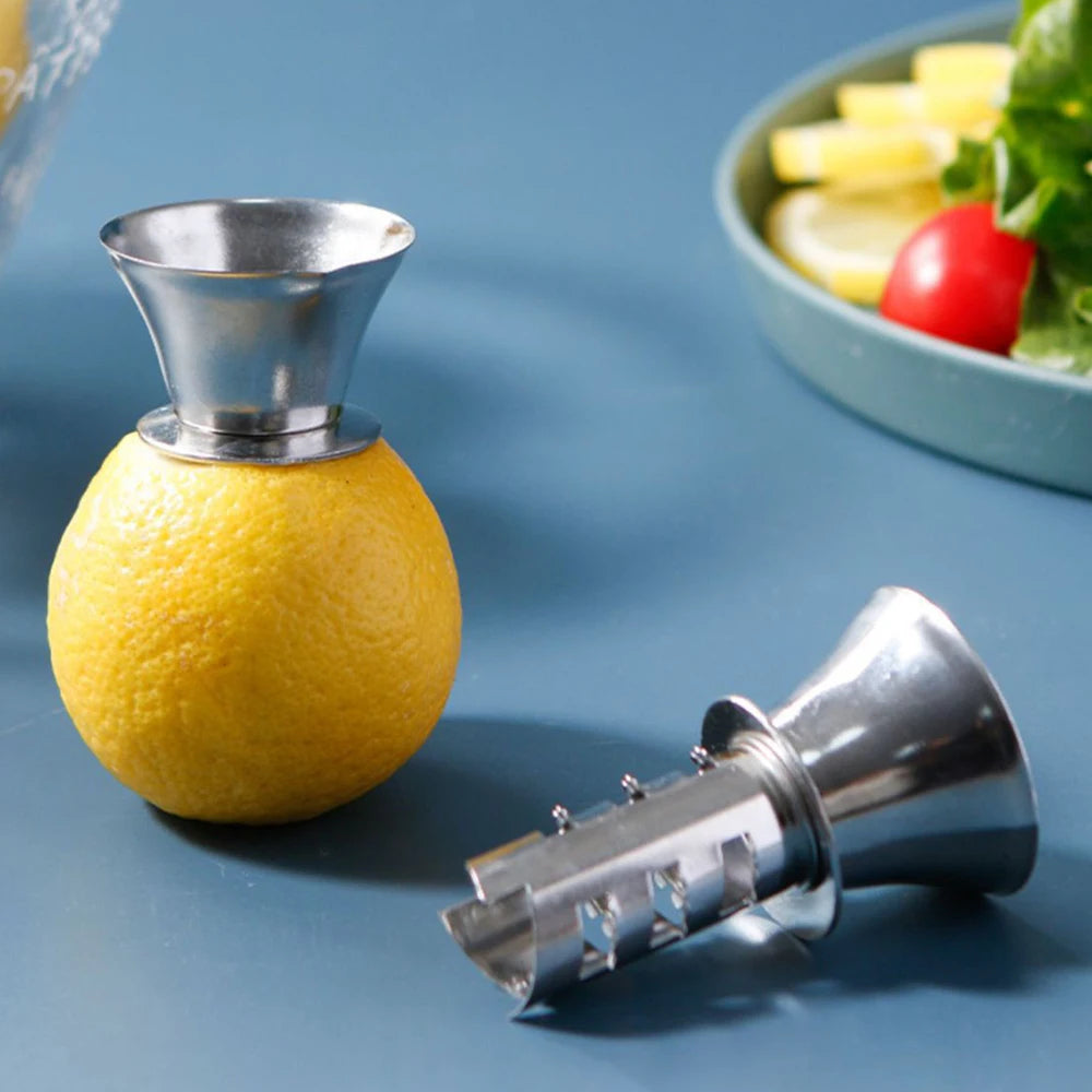 Stainless Steel Manual Lemon Juicer – Handheld Citrus Press