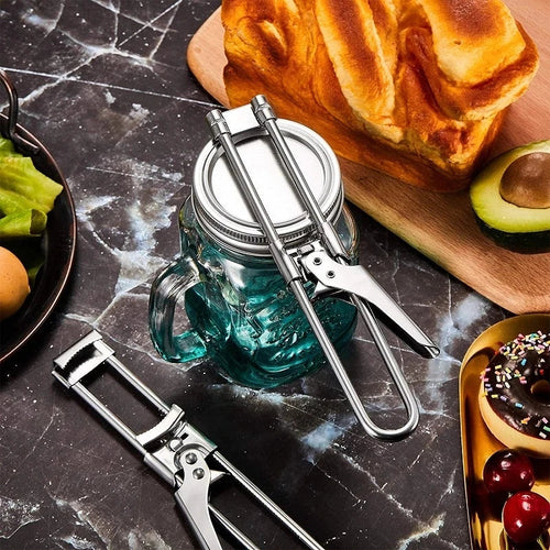 Adjustable Stainless Steel Jar Opener – Multi-Function Lid Gripper