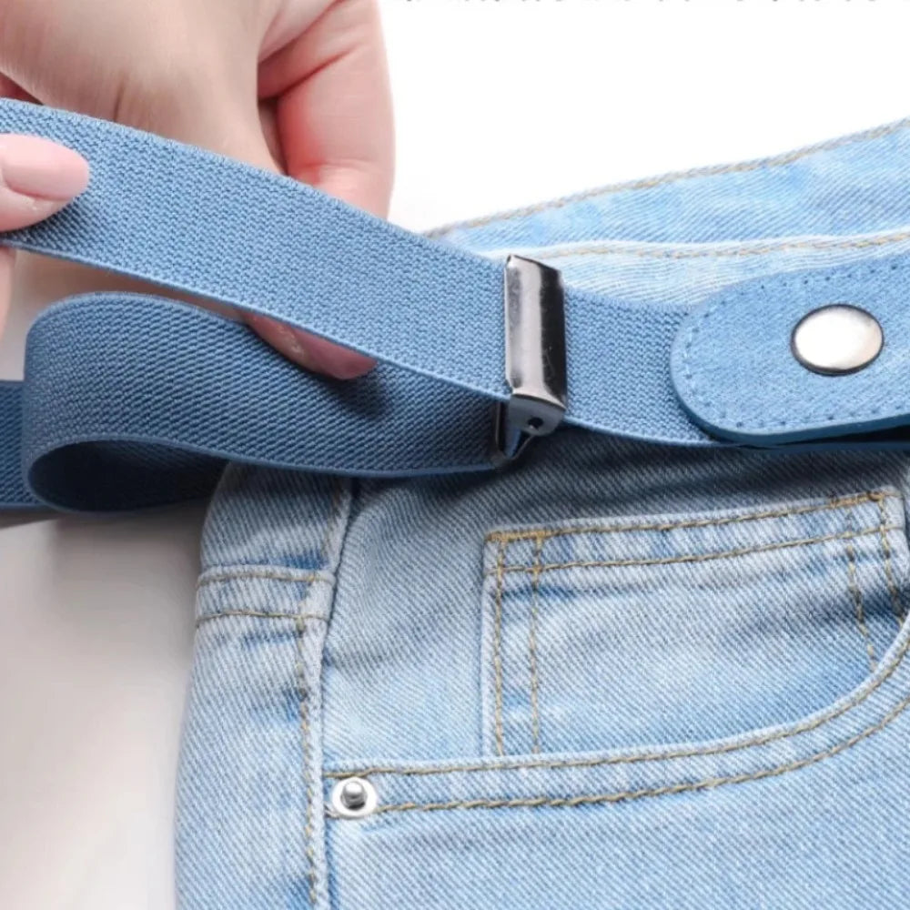 Invisible No-Buckle Belt – Adjustable Elastic Waist Belt
