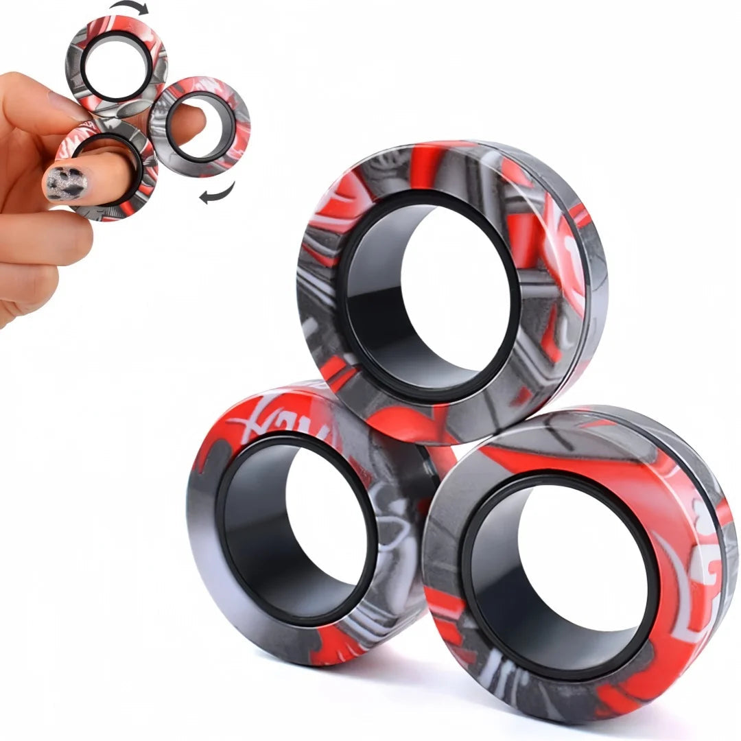 Magnetic Fidget Ring Spinner Set – Stress-Relief Rings