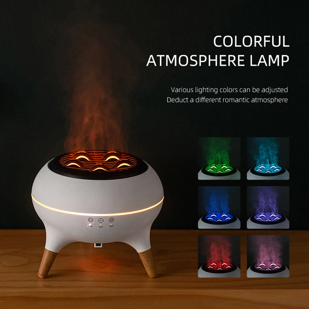 Jellyfish Flame Aroma Diffuser – Dynamic Mist Humidifier