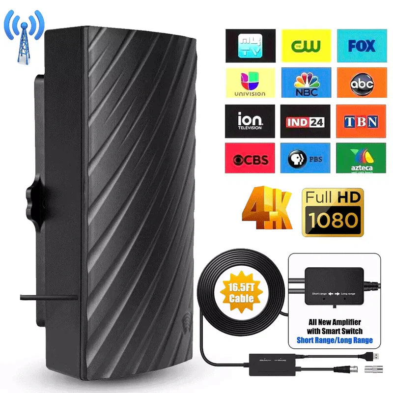 Long-Range Indoor HDTV Antenna – 4K Digital, 600-Mile Range