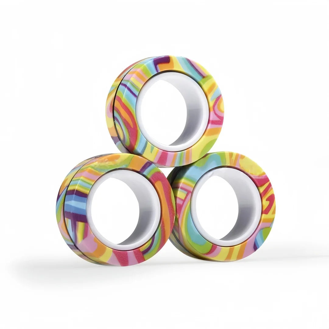 Magnetic Fidget Ring Spinner Set – Stress-Relief Rings