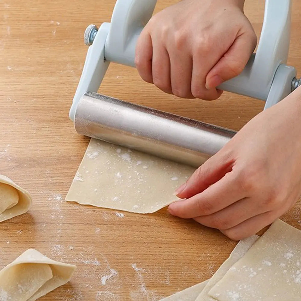 Adjustable Rolling Pin – Stainless Steel with Thickness Rings