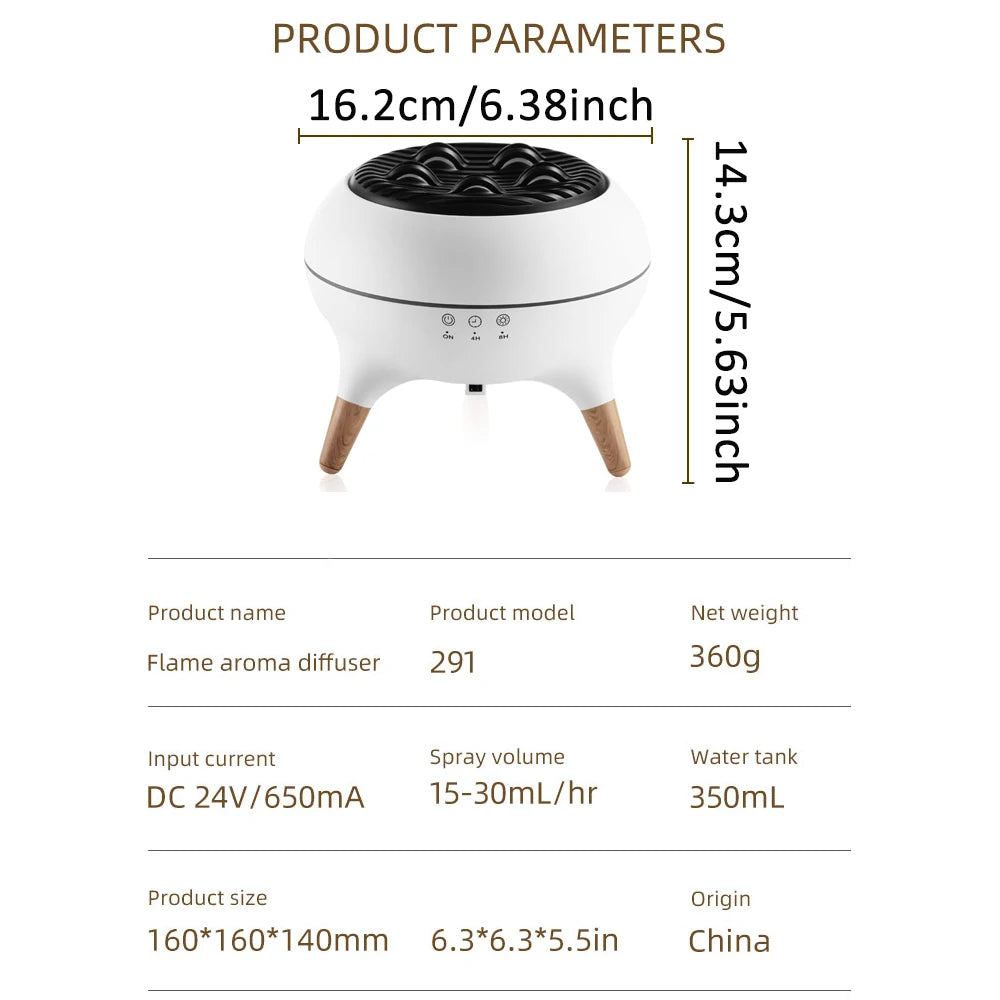 Jellyfish Flame Aroma Diffuser – Dynamic Mist Humidifier