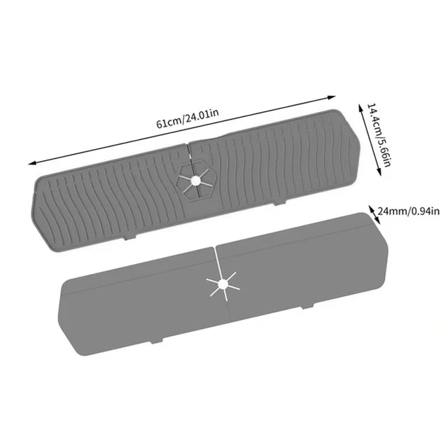 Silicone Sink Splash Guard – Kitchen Counter Water Barrier