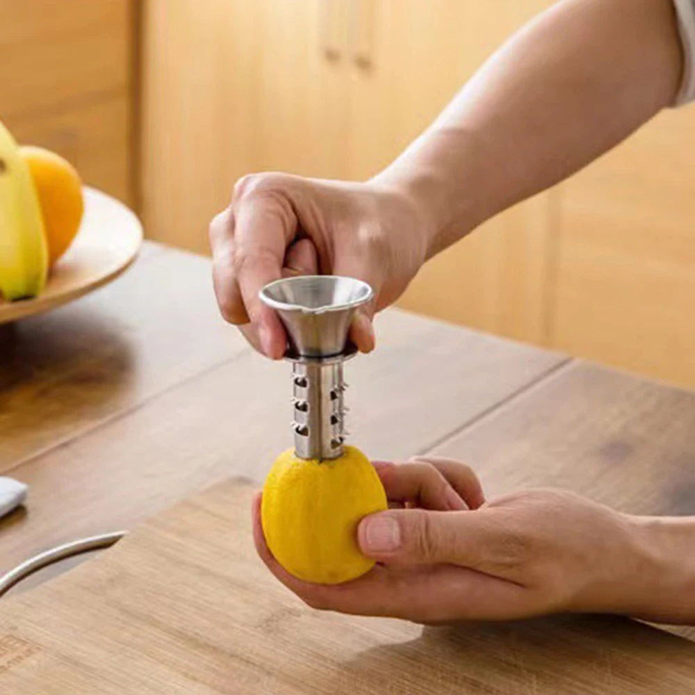 Stainless Steel Manual Lemon Juicer – Handheld Citrus Press