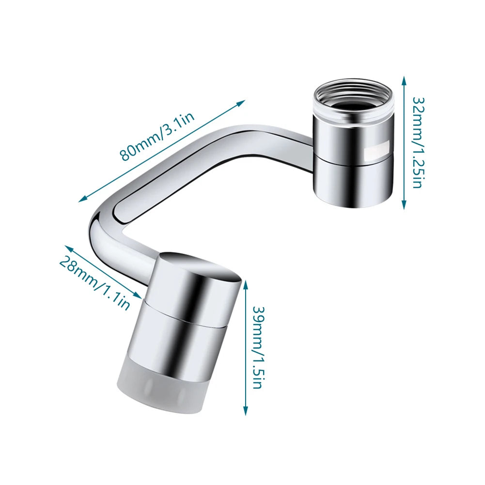 1080° Rotating Faucet Extender – Universal Splash Sprayer