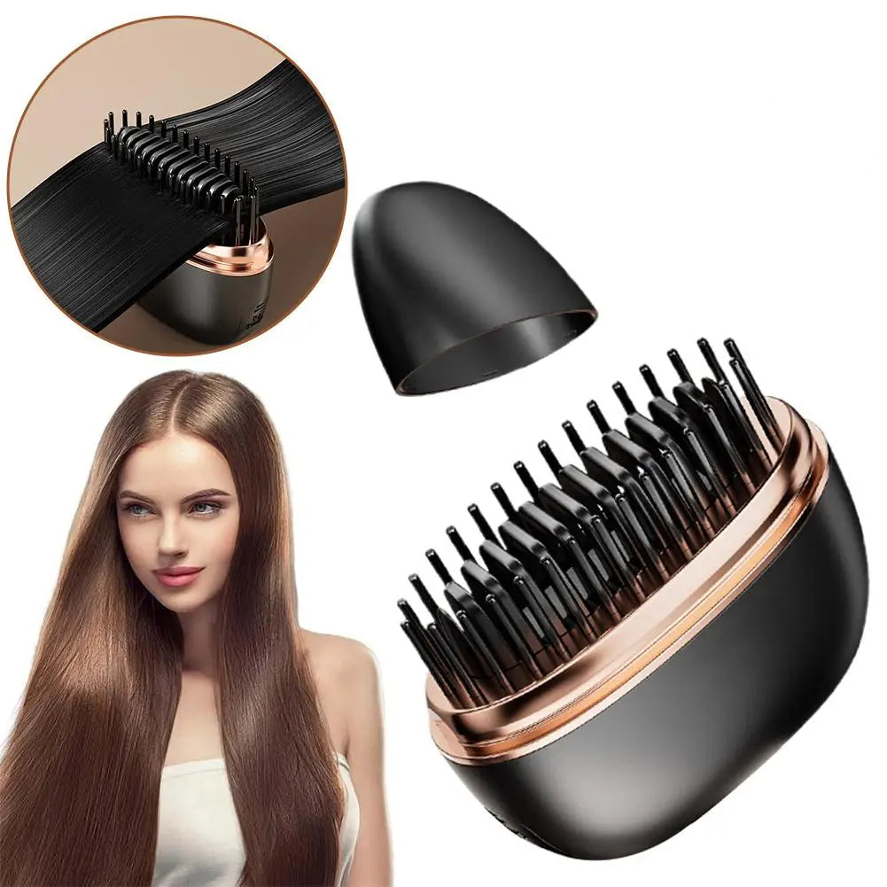 Wireless Ceramic Hair Straightener – 2-in-1 Portable Styler
