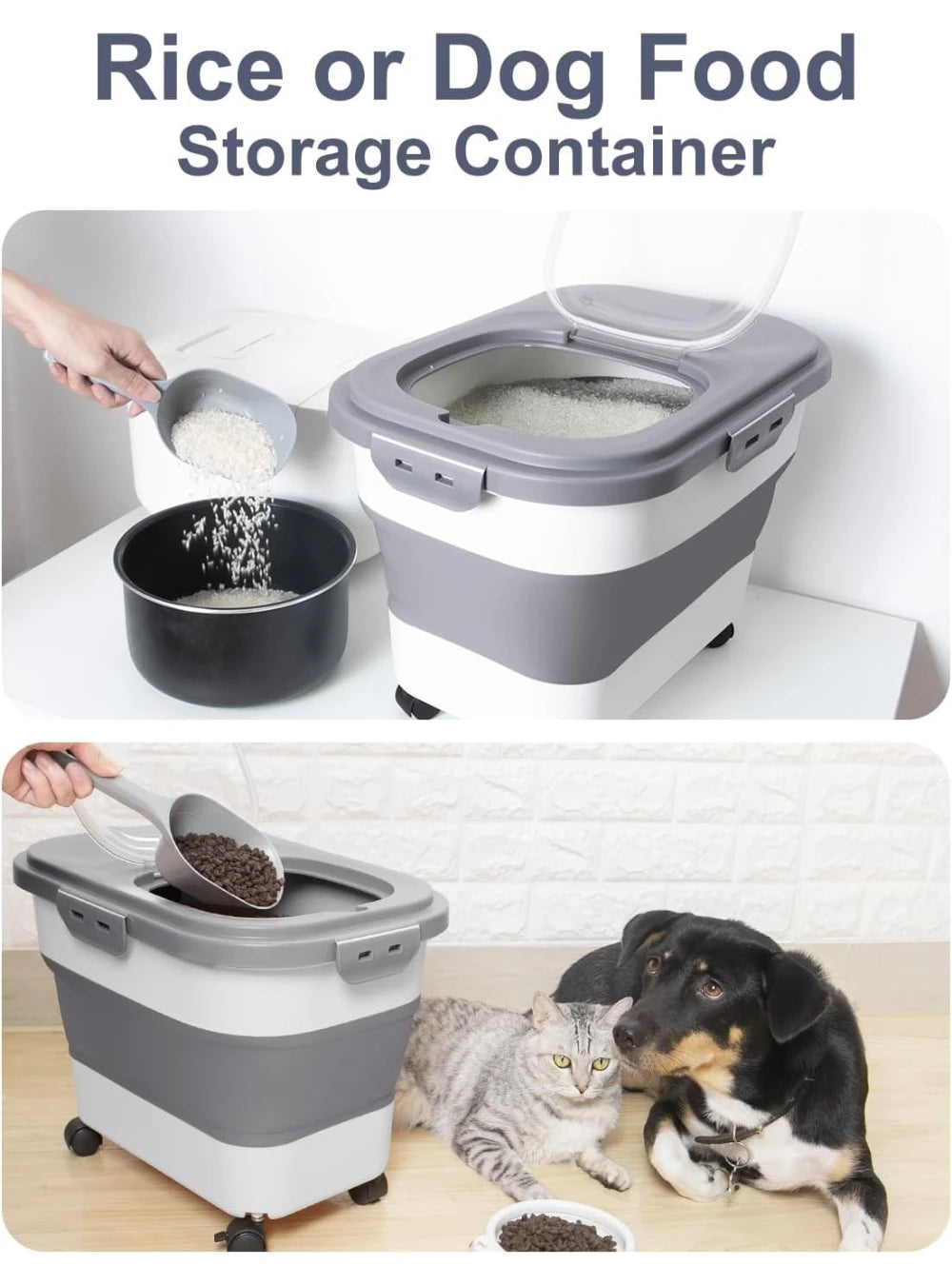 Foldable Food Storage Container – Large-Capacity Kitchen Bin