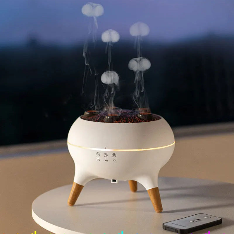 Jellyfish Flame Aroma Diffuser – Dynamic Mist Humidifier