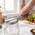 Opening a jar with a stainless steel jar opener