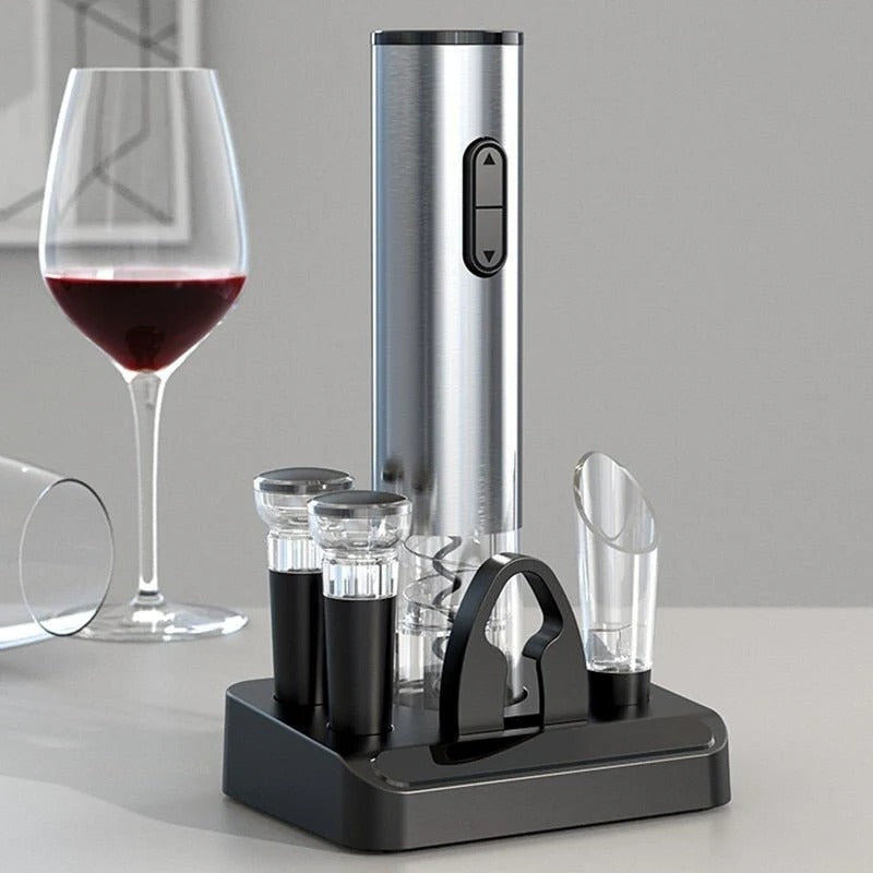 Electric Wine Bottle Opener – Rechargeable One-Touch Corkscrew
