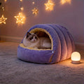 Warm Arctic Fleece Cat Cave Bed – Enclosed Cosy Pet Hideaway